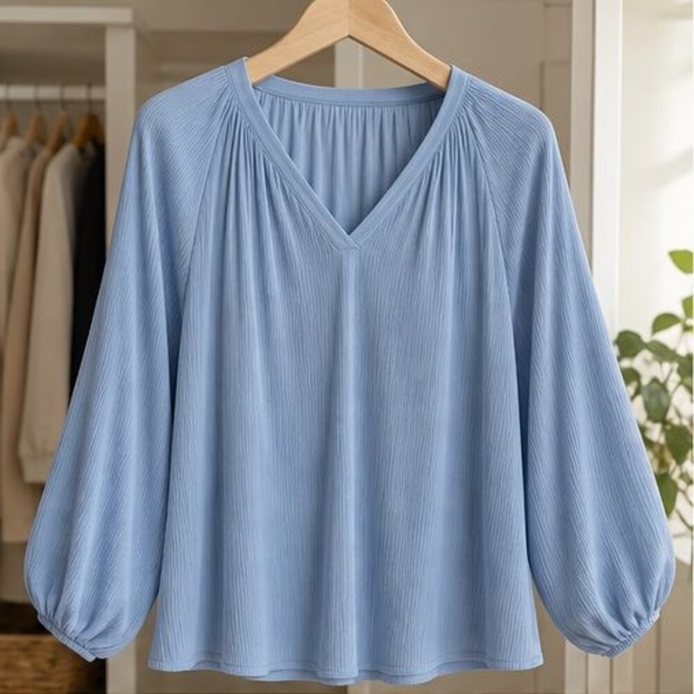 Blush Pleated Blouse